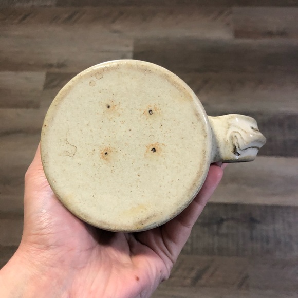 Set of 4 Vintage Handmade Glazed Stoneware Mugs - Picture 5 of 8